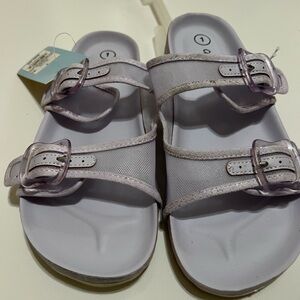 ❤️3/$15 Cat & Jack Kids' Kaia Mesh Footbed Sandals in purple- Size 1